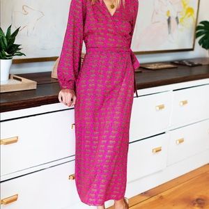 Emerson Fry India Collection Cheetah Bishop Dress